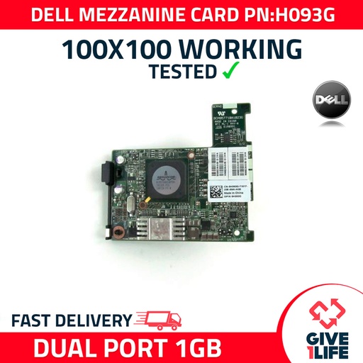 [532] DELL PN:H093G BROADCOM 5709 TARJETA MEZZANINE DOBLE PUERTO 1GB SERIE M