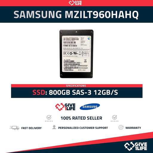[605] SAMSUNG MZILT960HAHQ-000G3 SSD 800GB SAS3 12GB/S 2.5" - ESPECIAL PARA SERVIDORES